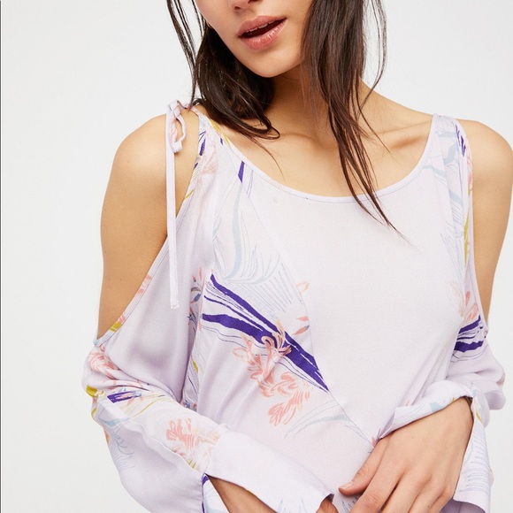 NEW FREE PEOPLE Cold Shoulder Tunic Mini Dress XS - Picture 4 of 4